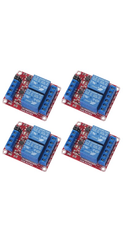 4pcs Relay Module 24V Relay Board 2 Channel with Optocoupler Support High or Low Level Trigger