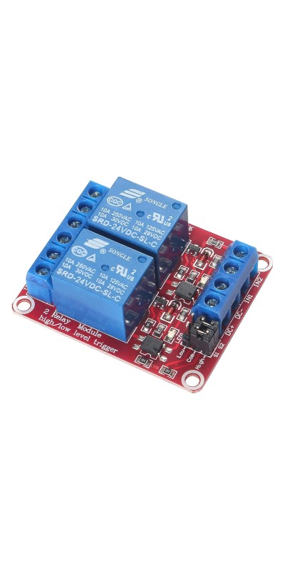 4pcs Relay Module 24V Relay Board 2 Channel with Optocoupler Support High or Low Level Trigger