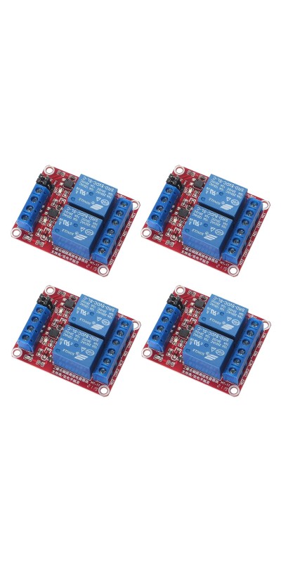 4pcs Relay Module 24V Relay Board 2 Channel with Optocoupler Support High or Low Level Trigger