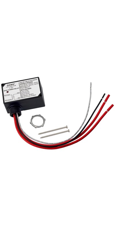 AC 120V SPST 20Amp 250Vac/30Vdc Power Relay Module, Plastic Enclosure and Pre-Wired