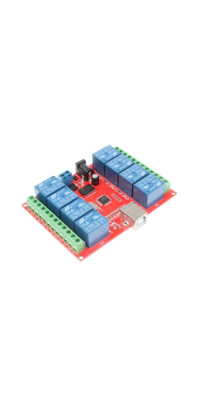8-Channel 12V Computer USB Control Switch Relay Module Drive-Free Relay Module Plug and Play Suitable for PC Smart Controller