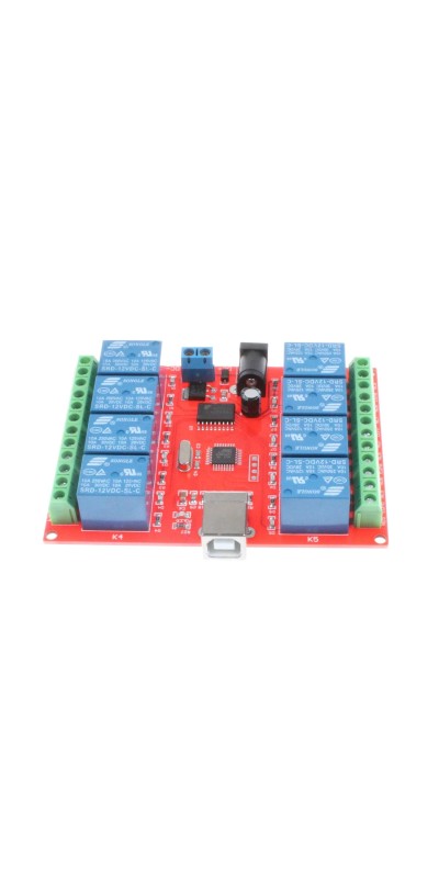 8-Channel 12V Computer USB Control Switch Relay Module Drive-Free Relay Module Plug and Play Suitable for PC Smart Controller