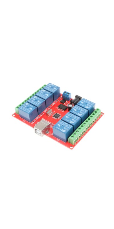 8-Channel 12V Computer USB Control Switch Relay Module Drive-Free Relay Module Plug and Play Suitable for PC Smart Controller