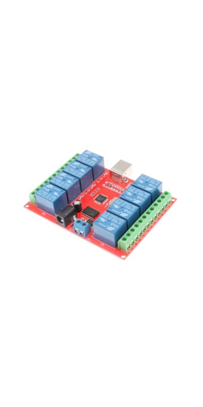 8-Channel 12V Computer USB Control Switch Relay Module Drive-Free Relay Module Plug and Play Suitable for PC Smart Controller