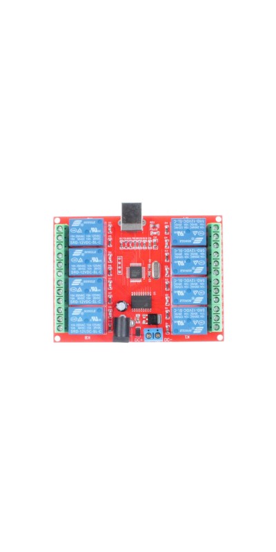 8-Channel 12V Computer USB Control Switch Relay Module Drive-Free Relay Module Plug and Play Suitable for PC Smart Controller