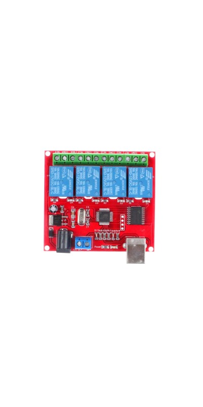 8-Channel 12V Computer USB Control Switch Relay Module Drive-Free Relay Module Plug and Play Suitable for PC Smart Controller
