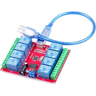 SRD-05VDC-SL-C 1 2 4 8 -Channel 5V 12v 24v Relay Module Free Driver USB Control Switch PC Intelligent Control (5V 8-Channel)