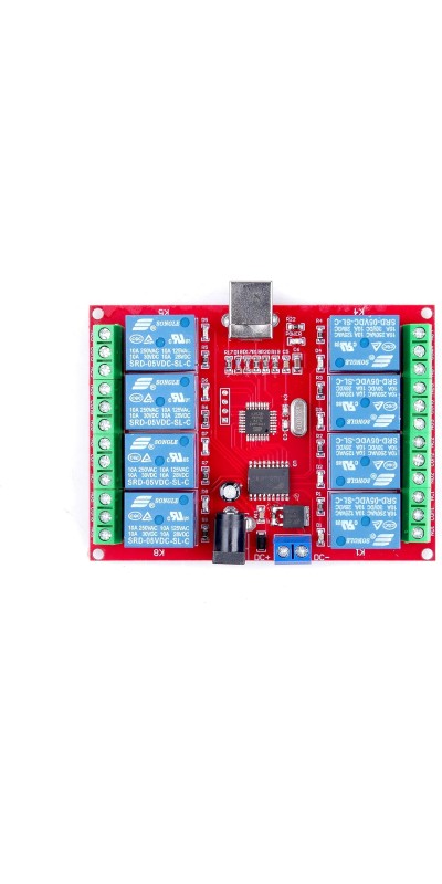 SRD-05VDC-SL-C 1 2 4 8 -Channel 5V 12v 24v Relay Module Free Driver USB Control Switch PC Intelligent Control (5V 8-Channel)