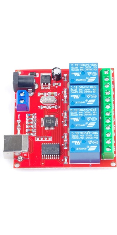 SRD-05VDC-SL-C 1 2 4 8 -Channel 5V 12v 24v Relay Module Free Driver USB Control Switch PC Intelligent Control (5V 8-Channel)