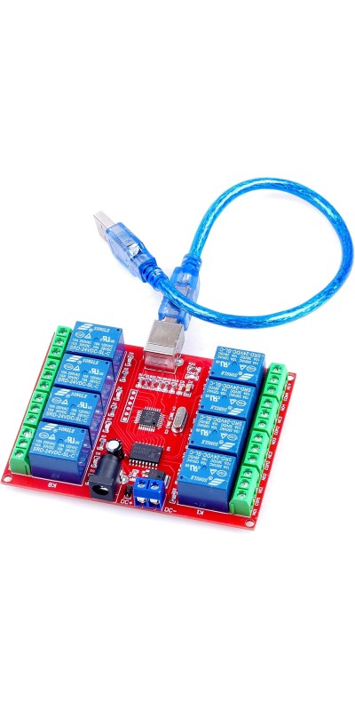 SRD-05VDC-SL-C 1 2 4 8 -Channel 5V 12v 24v Relay Module Free Driver USB Control Switch PC Intelligent Control (5V 8-Channel)