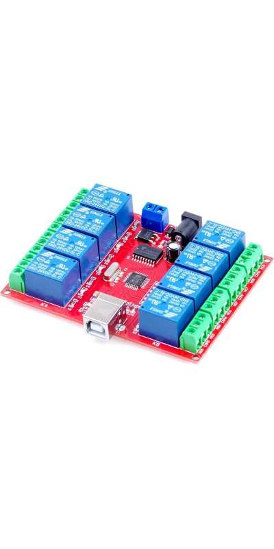 SRD-05VDC-SL-C 1 2 4 8 -Channel 5V 12v 24v Relay Module Free Driver USB Control Switch PC Intelligent Control (5V 8-Channel)