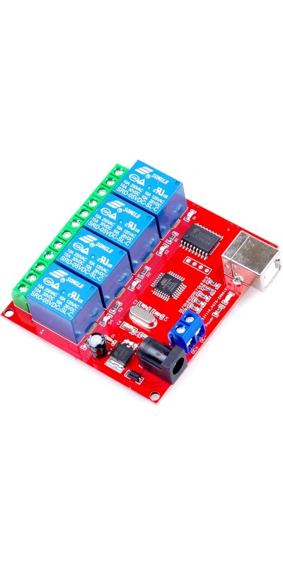 SRD-05VDC-SL-C 1 2 4 8 -Channel 5V 12v 24v Relay Module Free Driver USB Control Switch PC Intelligent Control (5V 8-Channel)