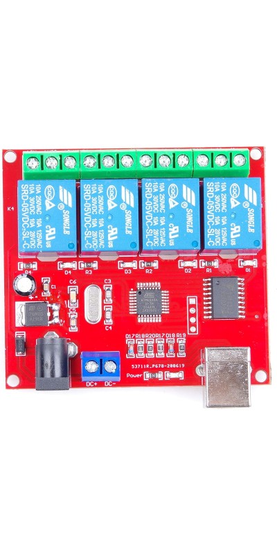 SRD-05VDC-SL-C 1 2 4 8 -Channel 5V 12v 24v Relay Module Free Driver USB Control Switch PC Intelligent Control (5V 8-Channel)