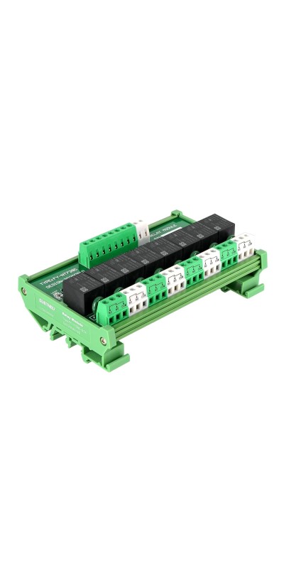 Relay Board, 8 Channel 1 SPDT DIN Rail Mount 24V DC/AC Relay, Interface Board