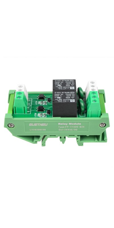 Relay Board, 8 Channel 1 SPDT DIN Rail Mount 24V DC/AC Relay, Interface Board
