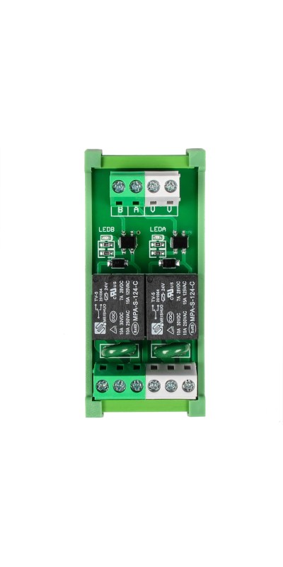 Relay Board, 8 Channel 1 SPDT DIN Rail Mount 24V DC/AC Relay, Interface Board
