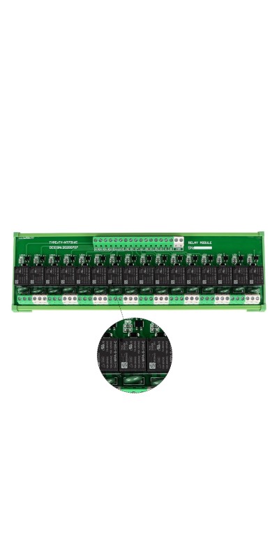 Relay Board, 8 Channel 1 SPDT DIN Rail Mount 24V DC/AC Relay, Interface Board
