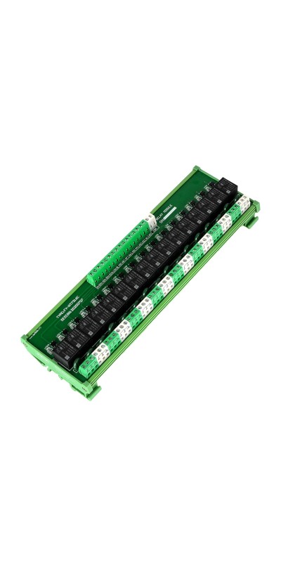 Relay Board, 8 Channel 1 SPDT DIN Rail Mount 24V DC/AC Relay, Interface Board