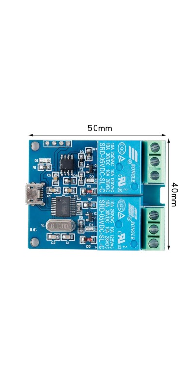 LCUS-4 USB Relay Module 4 Channel with Overcurrent Protection for Home Automation, Serial Control, Intelligent USB Switch