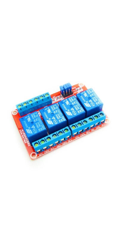 12V 4 Channel Relay Module with OPTO-Isolated Support High and Low Level Trigger