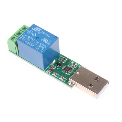Drive-Free USB Computer Control Switch Relay Module USB Smart Switch Control Plug and Play (1-Channel USB)
