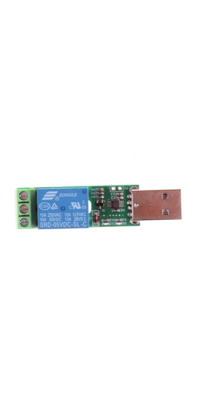 Drive-Free USB Computer Control Switch Relay Module USB Smart Switch Control Plug and Play (1-Channel USB)