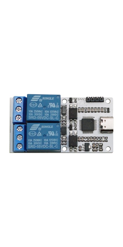 5V Relay USB Serial Control Relay Switch Module USB 4 Channel Relay Automation Industrial Control Equipment with USB C to USB A Cable 4 Way Relay