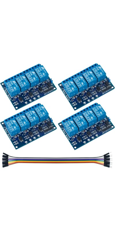 4Pack 4 Channel DC 5V Relay Module with Optocoupler Relay Board for Arduino Raspberry Pi MEGA2560