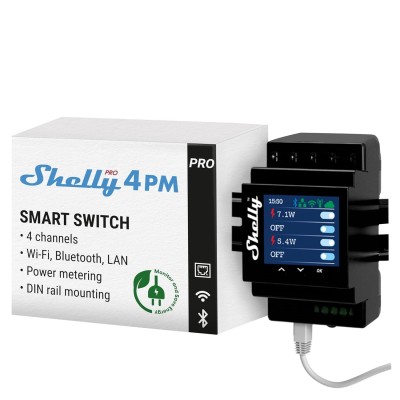 Pro 4PM | Wi-Fi & LAN, 4-Channel Smart Relay with Power Metering | Home Automation | Compatible with Alexa & Google Home | iOS Android App| Remote Appliances Control and Monitoring