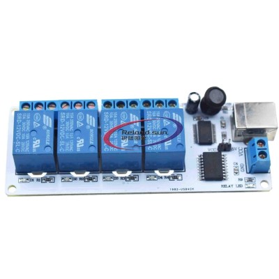 5V 12V 4 Channel USB 5V 12V Relay Automation Module Board Computer Control For Arduino PIC DSP AVR With USB cable SRD-12VDC (5V)