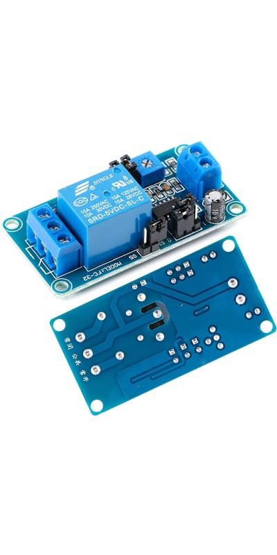 5V Power On Time Delay Relay Module, Adjustable Delay Timer Circuit Board, for Automation Projects