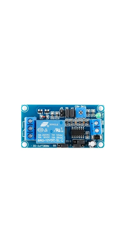 5V Power On Time Delay Relay Module, Adjustable Delay Timer Circuit Board, for Automation Projects