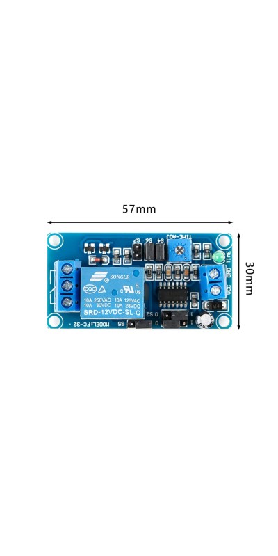 5V Power On Time Delay Relay Module, Adjustable Delay Timer Circuit Board, for Automation Projects