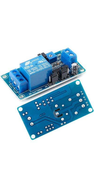 5V Power On Time Delay Relay Module, Adjustable Delay Timer Circuit Board, for Automation Projects
