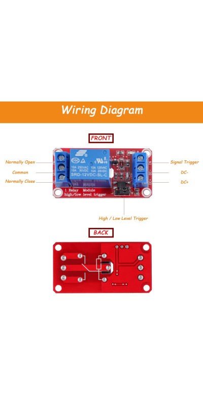 5V One Channel Relay Module Relay Switch with OPTO Isolation High Low Level Trigger (Pack of 10)