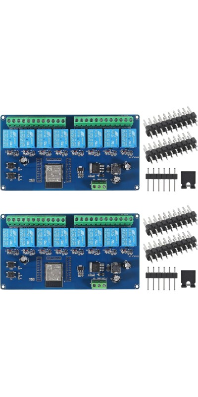 AC/DC Power Supply ESP32 Development Board Programmable Development Board Wireless WiFi 8 Way Channel 5V Relay Module ESP32-WROOM-32E for Arduino