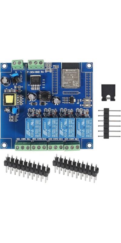 AC/DC Power Supply ESP32 Development Board Programmable Development Board Wireless WiFi 8 Way Channel 5V Relay Module ESP32-WROOM-32E for Arduino