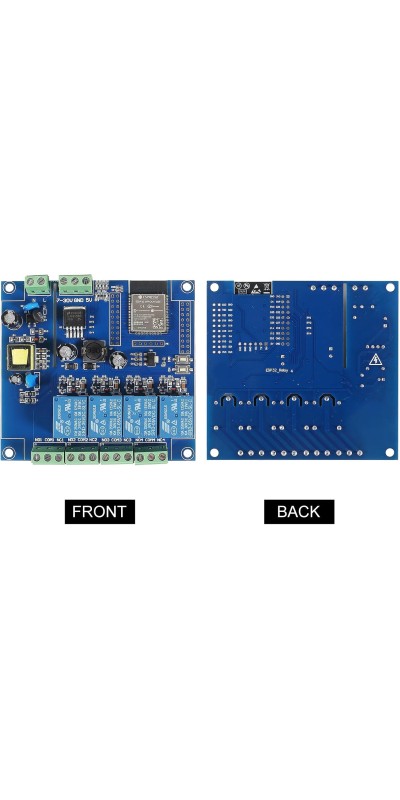AC/DC Power Supply ESP32 Development Board Programmable Development Board Wireless WiFi 8 Way Channel 5V Relay Module ESP32-WROOM-32E for Arduino