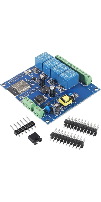 AC/DC Power Supply ESP32 Development Board Programmable Development Board Wireless WiFi 8 Way Channel 5V Relay Module ESP32-WROOM-32E for Arduino