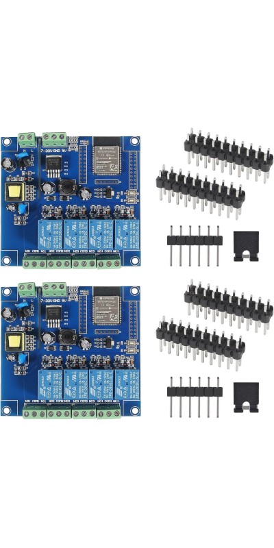 AC/DC Power Supply ESP32 Development Board Programmable Development Board Wireless WiFi 8 Way Channel 5V Relay Module ESP32-WROOM-32E for Arduino