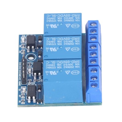 3 Channel Relay Module, 3 Channel Relay Module, High Voltage Relay Board, with Isolated Optocoupler, Adopts Fault Tolerant Design, Electronic Relays (5v (compatible with 3.3V))