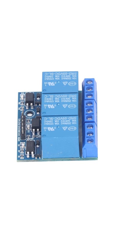 3 Channel Relay Module, 3 Channel Relay Module, High Voltage Relay Board, with Isolated Optocoupler, Adopts Fault Tolerant Design, Electronic Relays (5v (compatible with 3.3V))