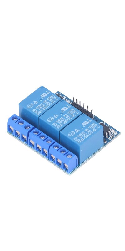 3 Channel Relay Module, 3 Channel Relay Module, High Voltage Relay Board, with Isolated Optocoupler, Adopts Fault Tolerant Design, Electronic Relays (5v (compatible with 3.3V))