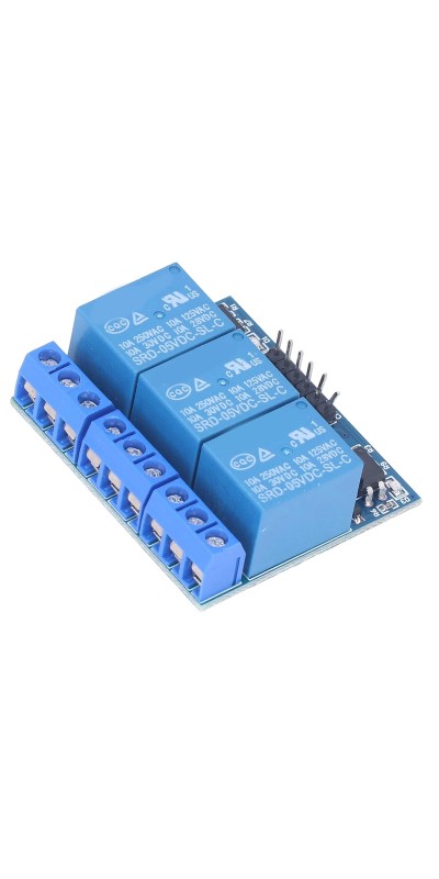 3 Channel Relay Module, 3 Channel Relay Module, High Voltage Relay Board, with Isolated Optocoupler, Adopts Fault Tolerant Design, Electronic Relays (5v (compatible with 3.3V))