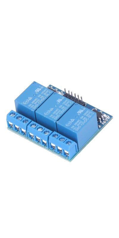 3 Channel Relay Module, 3 Channel Relay Module, High Voltage Relay Board, with Isolated Optocoupler, Adopts Fault Tolerant Design, Electronic Relays (5v (compatible with 3.3V))