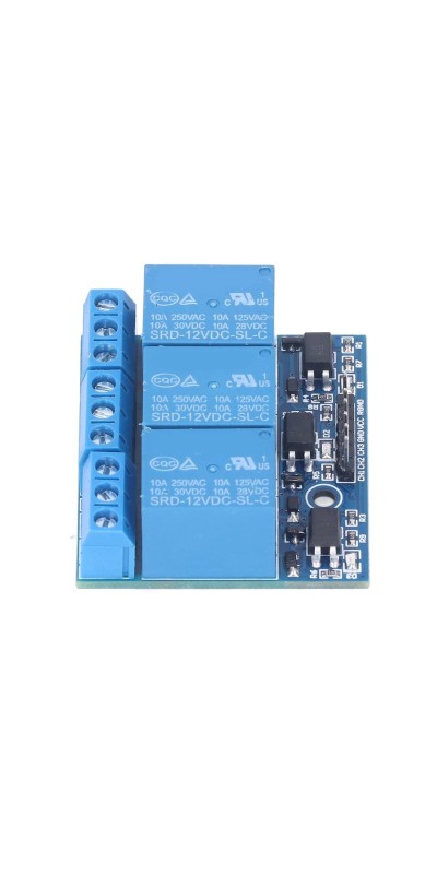 3 Channel Relay Module, 3 Channel Relay Module, High Voltage Relay Board, with Isolated Optocoupler, Adopts Fault Tolerant Design, Electronic Relays (5v (compatible with 3.3V))