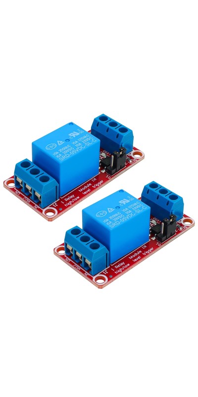 2pcs DC 5V 1-Channel Relay Module Isolated by SMT Optocoupler High and Low Level Trigger Module Triggered by DC 5V