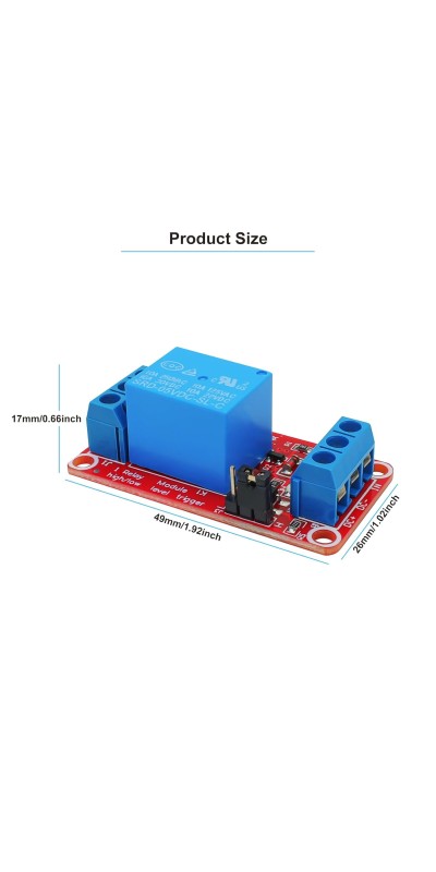 2pcs DC 5V 1-Channel Relay Module Isolated by SMT Optocoupler High and Low Level Trigger Module Triggered by DC 5V