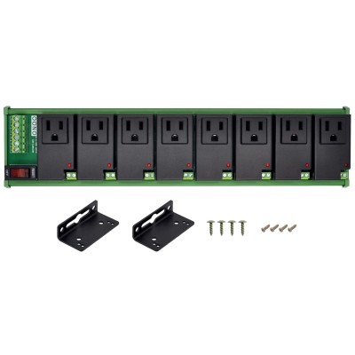 AC Power 8 Channel IoT Relay Outlet Module, DIN Rail or Screw Mounting (D-1586TL)