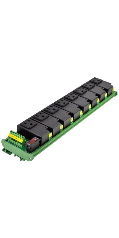 AC Power 8 Channel IoT Relay Outlet Module, DIN Rail or Screw Mounting (D-1586TL)